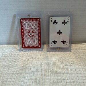 Louis Vuitton 5 ♣️ Playing Card in magnetic protective case.